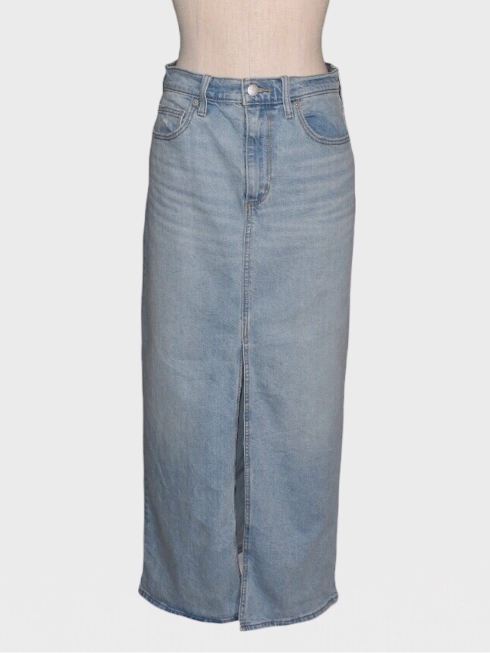 Universal Thread Denim Front Slit Maxi Skirt